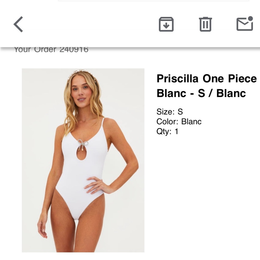 Beach Riot Priscilla One Piece - White